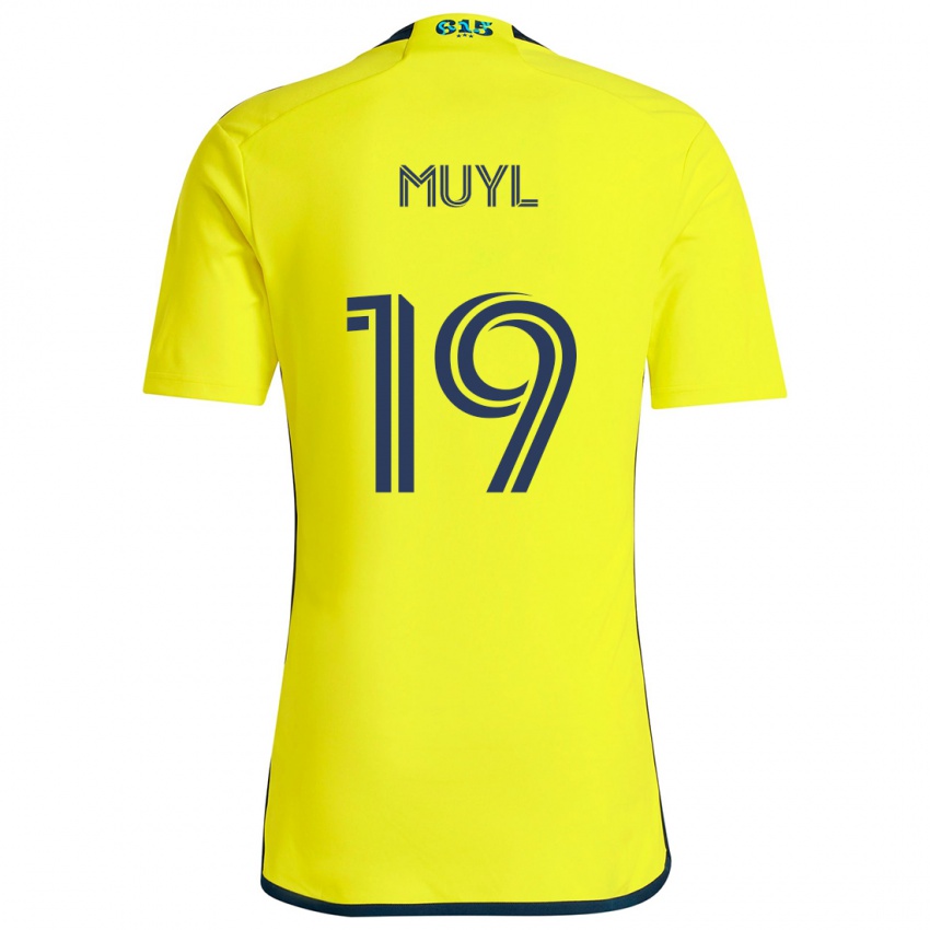 Niño Camiseta Alex Muyl #19 Amarillo Azul 1ª Equipación 2024/25 La Camisa