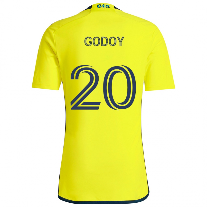 Niño Camiseta Aníbal Godoy #20 Amarillo Azul 1ª Equipación 2024/25 La Camisa