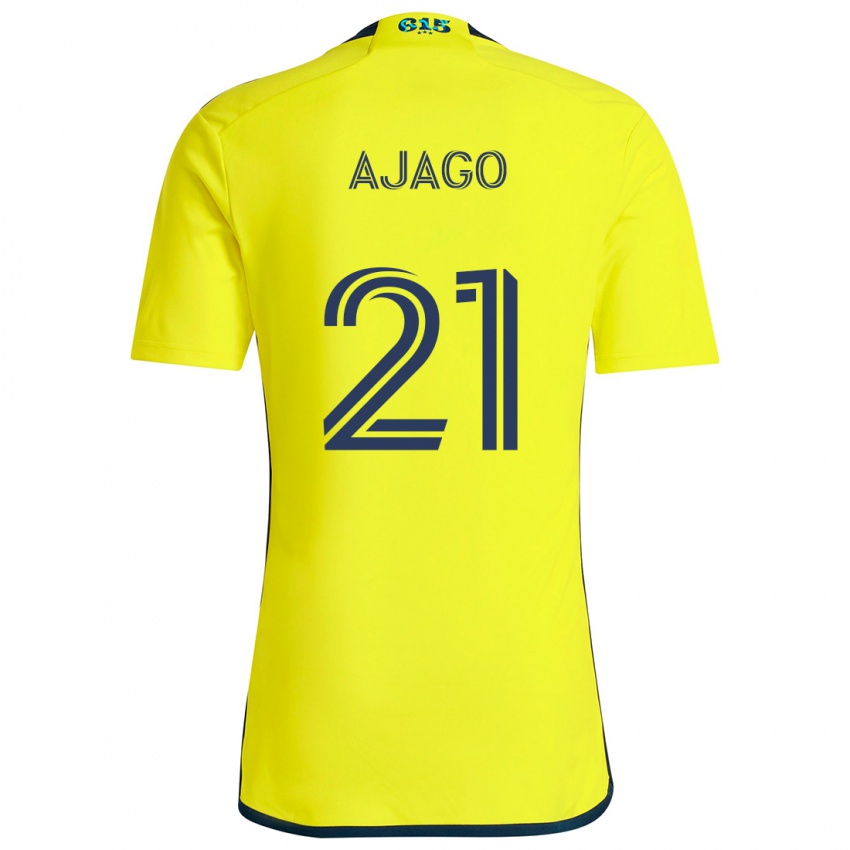 Niño Camiseta Forster Ajago #21 Amarillo Azul 1ª Equipación 2024/25 La Camisa