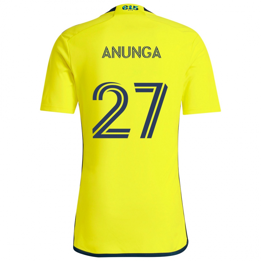 Niño Camiseta Tah Anunga #27 Amarillo Azul 1ª Equipación 2024/25 La Camisa