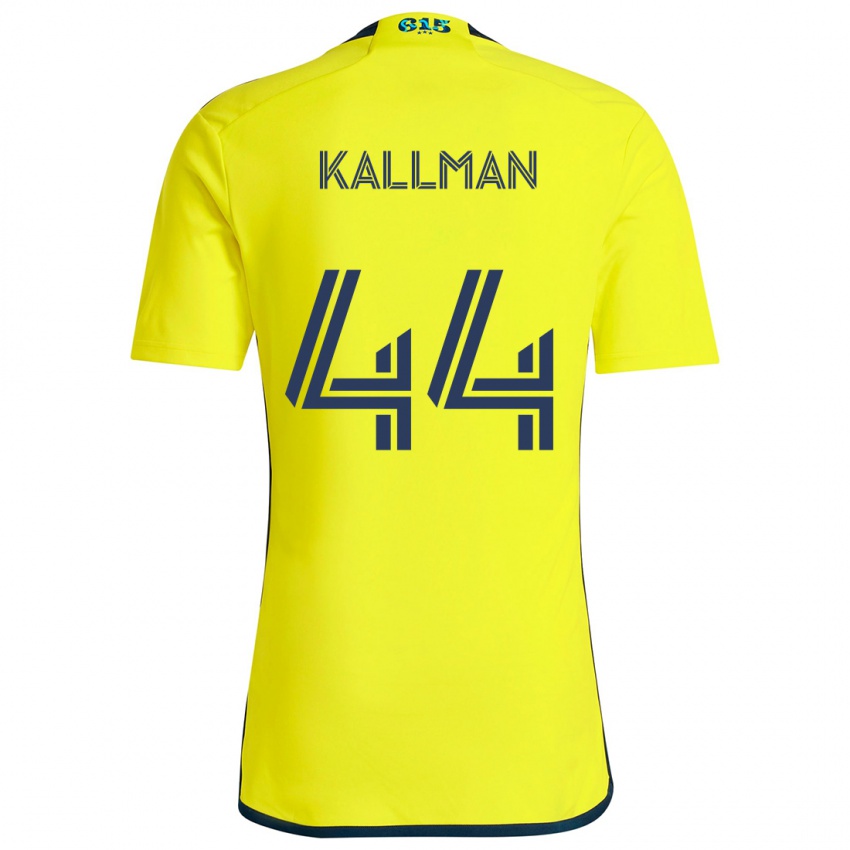 Niño Camiseta Brent Kallman #44 Amarillo Azul 1ª Equipación 2024/25 La Camisa