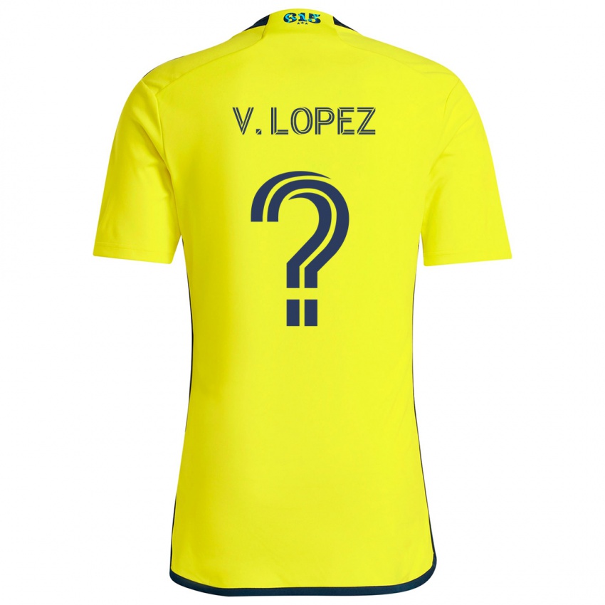 Niño Camiseta Alejandro Velazquez-Lopez #0 Amarillo Azul 1ª Equipación 2024/25 La Camisa