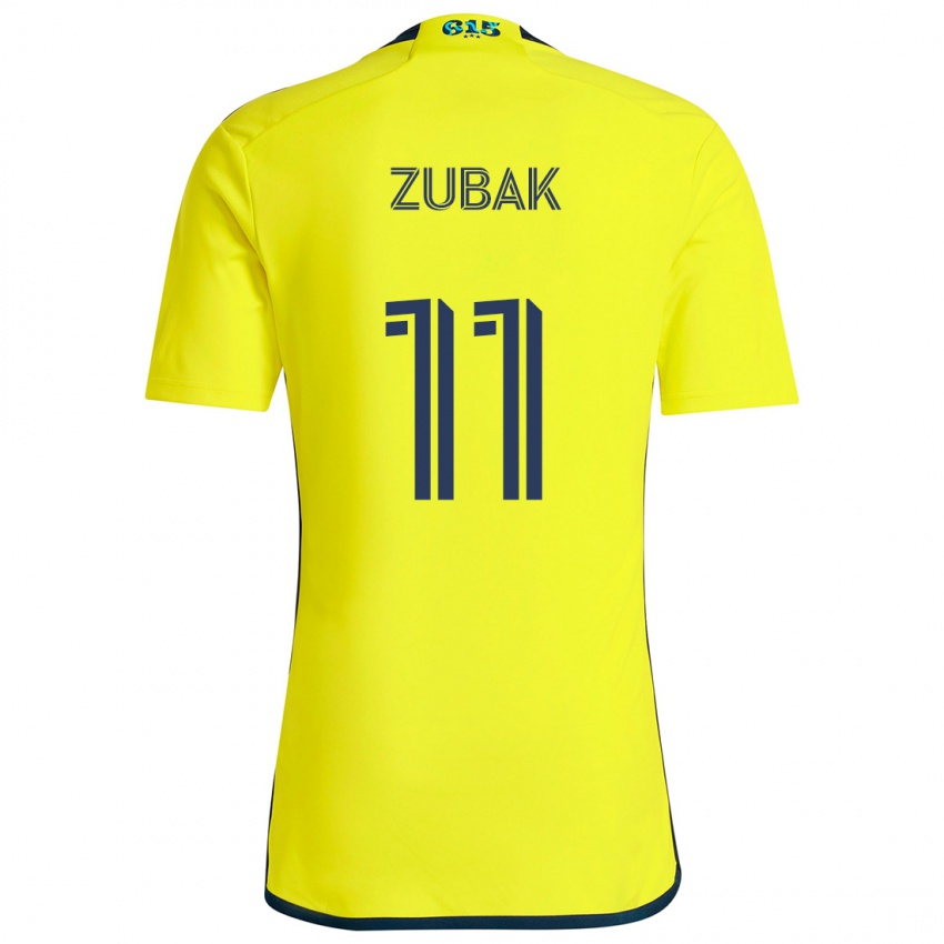 Niño Camiseta Ethan Zubak #11 Amarillo Azul 1ª Equipación 2024/25 La Camisa