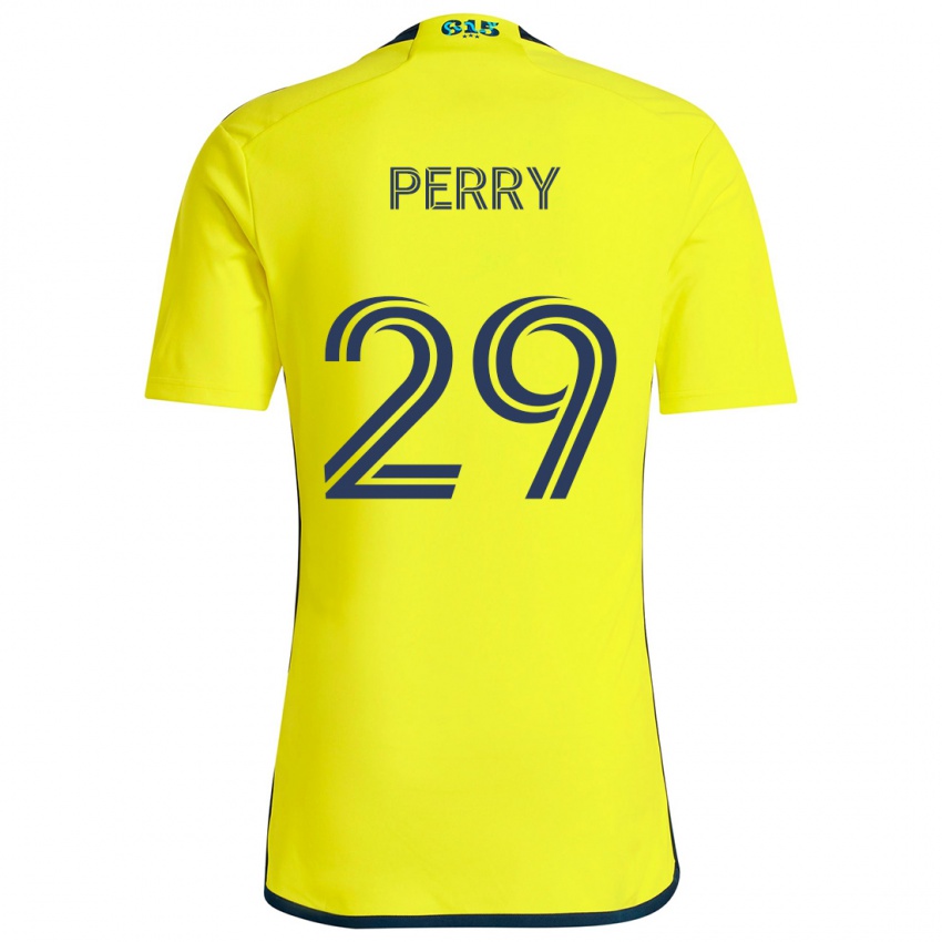 Niño Camiseta Nebiyou Perry #29 Amarillo Azul 1ª Equipación 2024/25 La Camisa