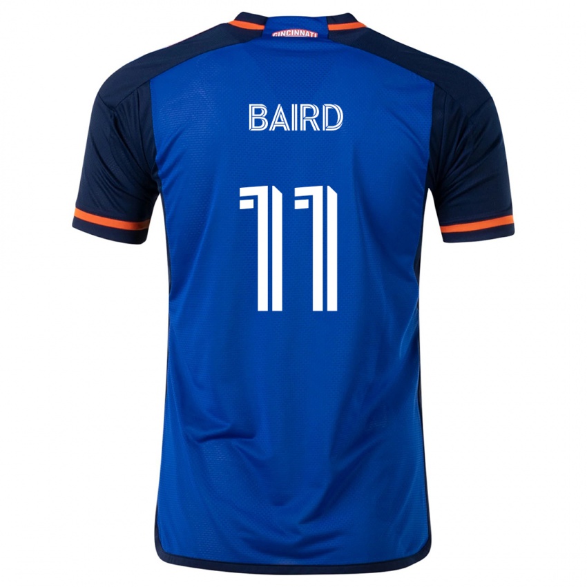 Niño Camiseta Corey Baird #11 Azul Blanco 1ª Equipación 2024/25 La Camisa