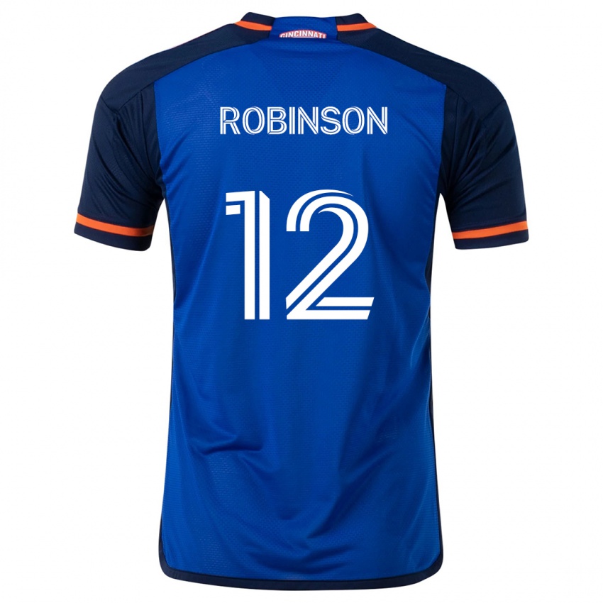 Niño Camiseta Miles Robinson #12 Azul Blanco 1ª Equipación 2024/25 La Camisa