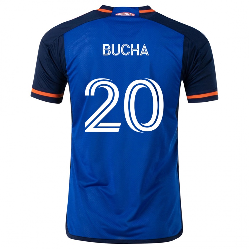 Niño Camiseta Pavel Bucha #20 Azul Blanco 1ª Equipación 2024/25 La Camisa