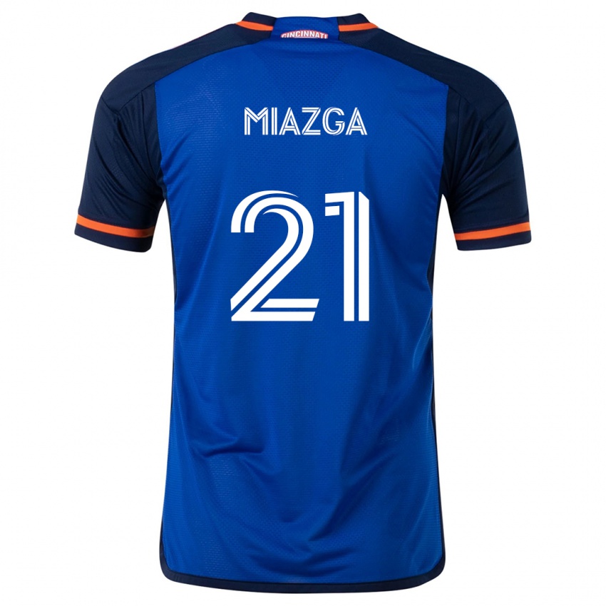 Niño Camiseta Matt Miazga #21 Azul Blanco 1ª Equipación 2024/25 La Camisa