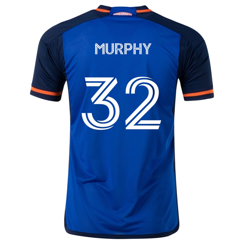 Niño Camiseta Ian Murphy #32 Azul Blanco 1ª Equipación 2024/25 La Camisa