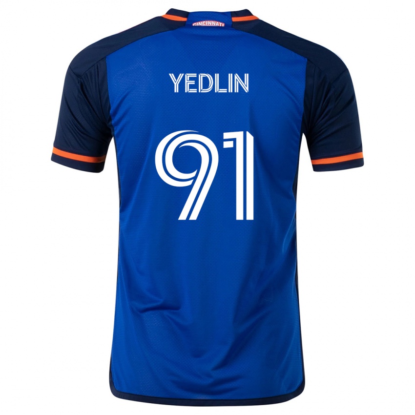 Niño Camiseta Deandre Yedlin #91 Azul Blanco 1ª Equipación 2024/25 La Camisa