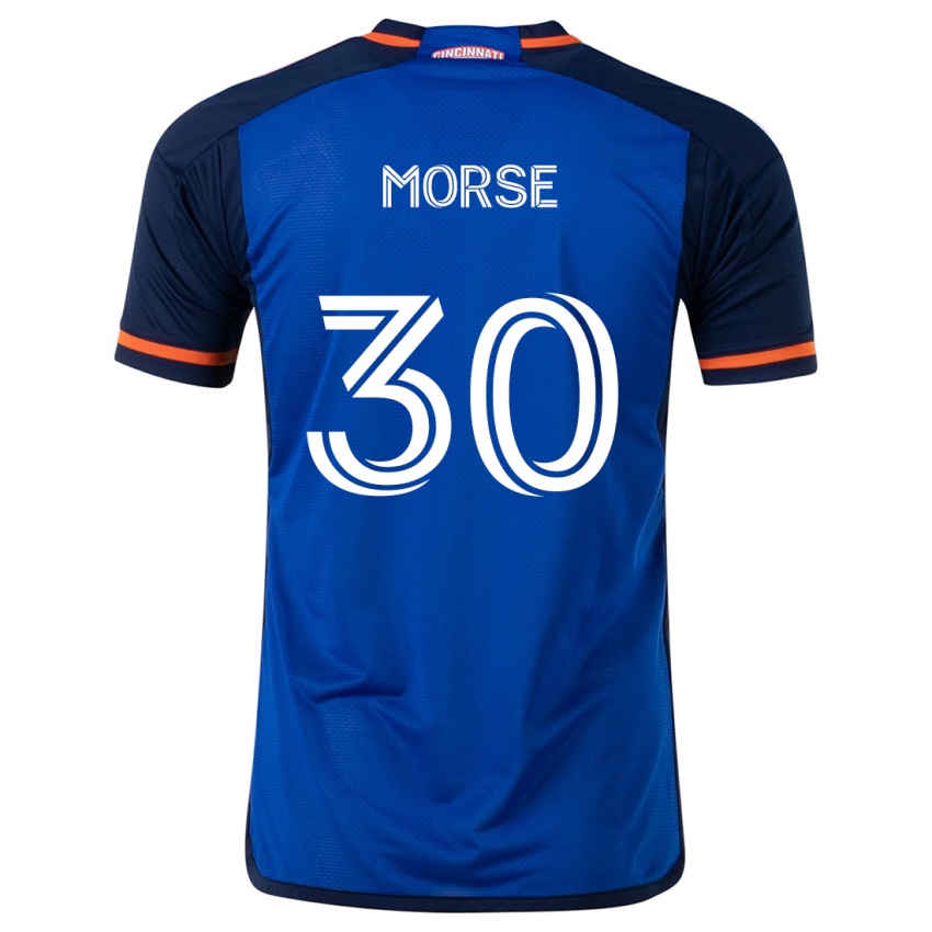 Niño Camiseta Hunter Morse #30 Azul Blanco 1ª Equipación 2024/25 La Camisa