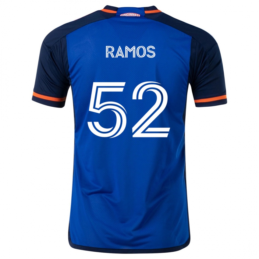 Niño Camiseta Yair Ramos #52 Azul Blanco 1ª Equipación 2024/25 La Camisa