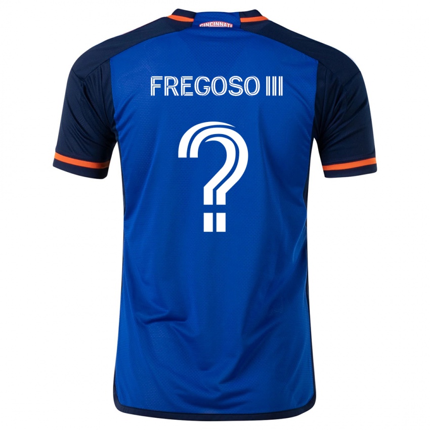 Niño Camiseta Arturo Fregoso Iii #0 Azul Blanco 1ª Equipación 2024/25 La Camisa