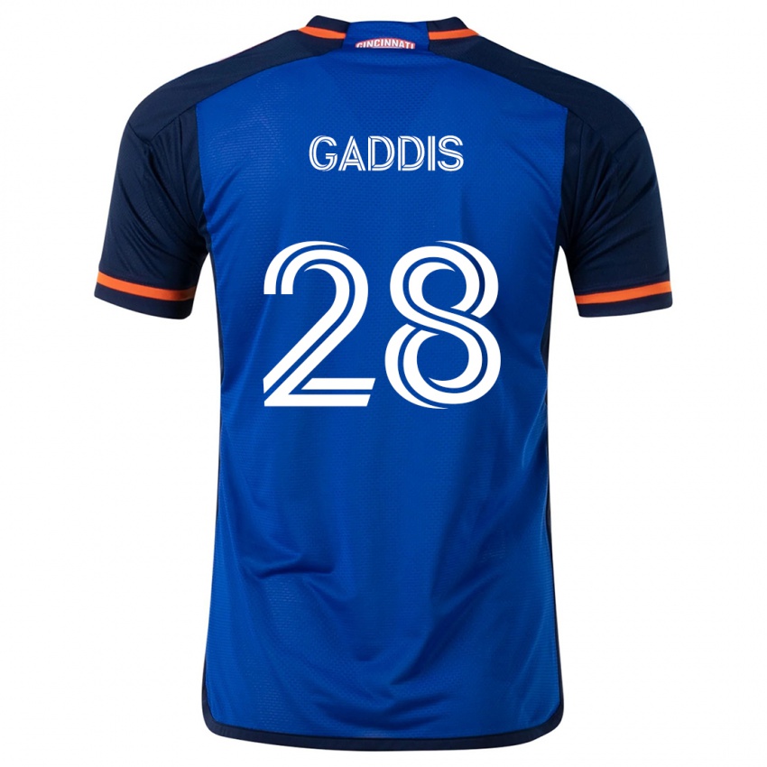 Niño Camiseta Raymon Gaddis #28 Azul Blanco 1ª Equipación 2024/25 La Camisa