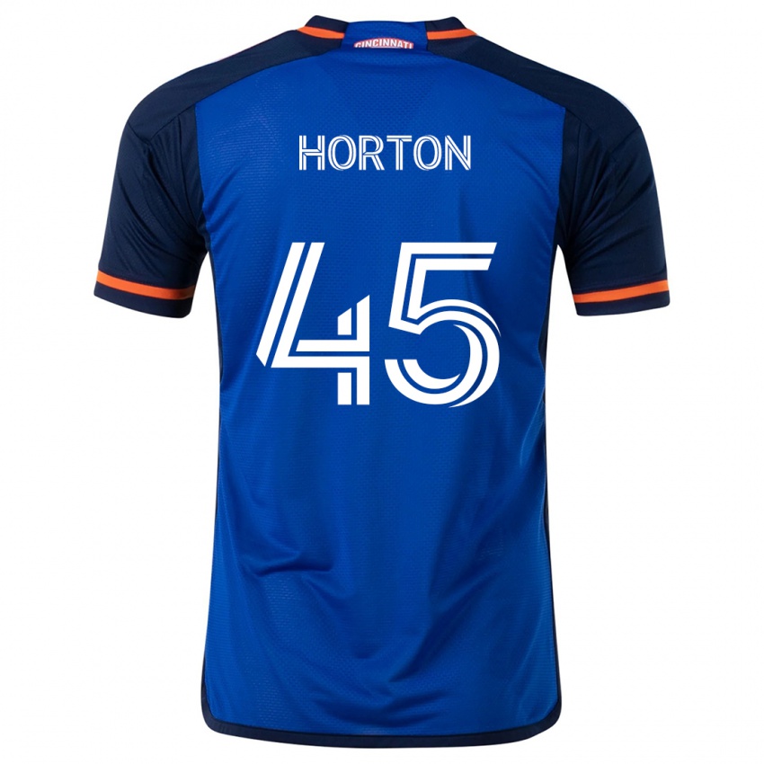 Niño Camiseta Philip Horton #45 Azul Blanco 1ª Equipación 2024/25 La Camisa