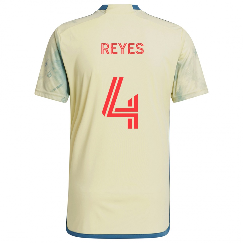 Niño Camiseta Andrés Reyes #4 Amarillo Rojo Azul 1ª Equipación 2024/25 La Camisa