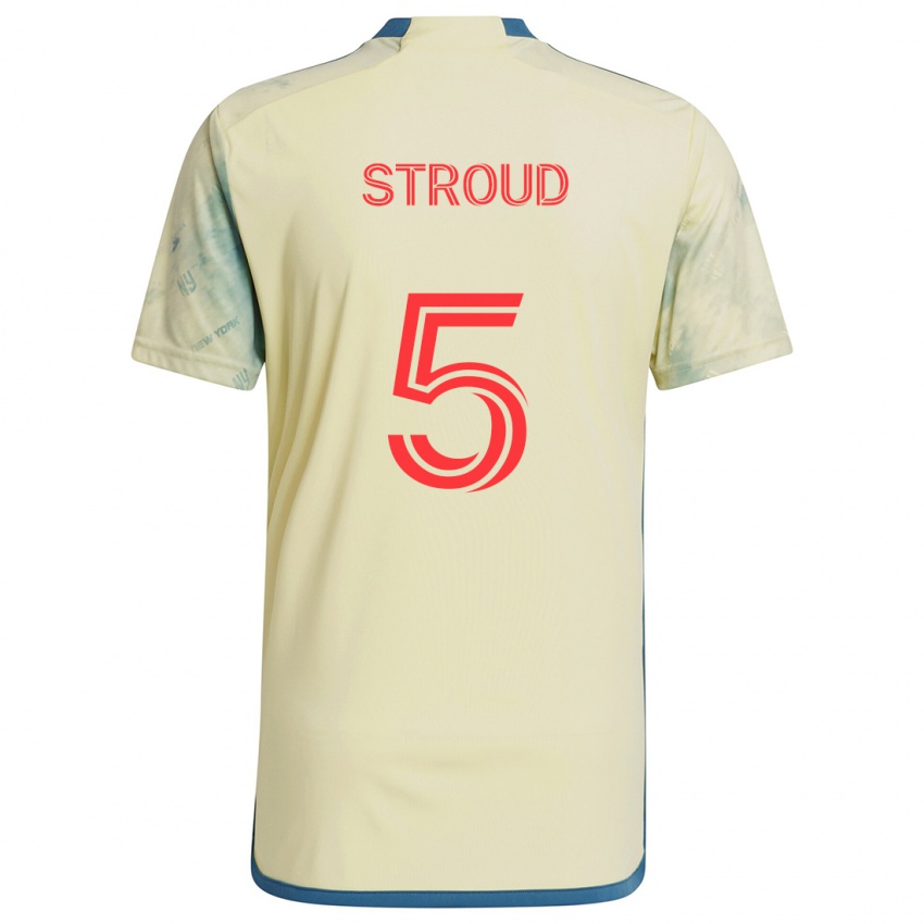 Niño Camiseta Peter Stroud #5 Amarillo Rojo Azul 1ª Equipación 2024/25 La Camisa