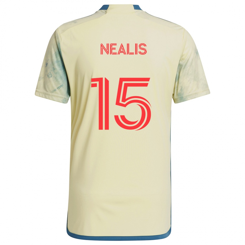 Niño Camiseta Sean Nealis #15 Amarillo Rojo Azul 1ª Equipación 2024/25 La Camisa