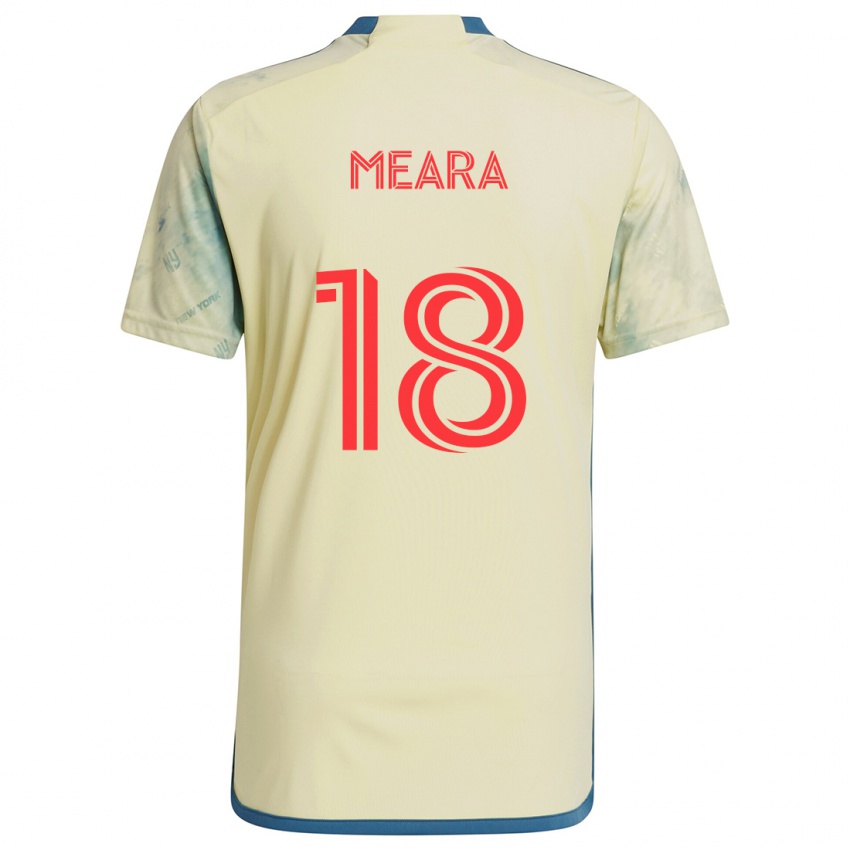 Niño Camiseta Ryan Meara #18 Amarillo Rojo Azul 1ª Equipación 2024/25 La Camisa