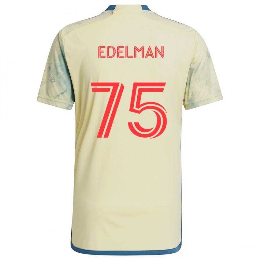 Niño Camiseta Daniel Edelman #75 Amarillo Rojo Azul 1ª Equipación 2024/25 La Camisa