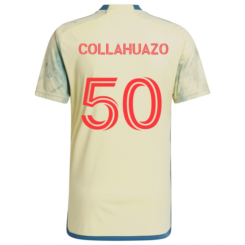 Niño Camiseta Jair Collahuazo #50 Amarillo Rojo Azul 1ª Equipación 2024/25 La Camisa