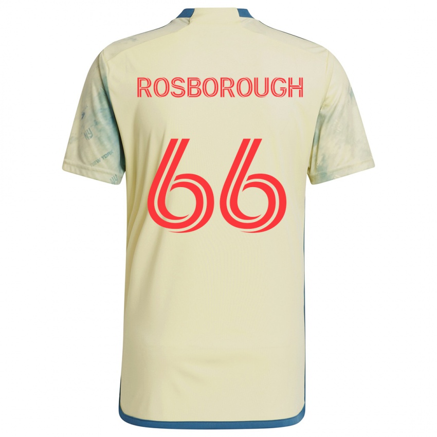 Niño Camiseta Tanner Rosborough #66 Amarillo Rojo Azul 1ª Equipación 2024/25 La Camisa