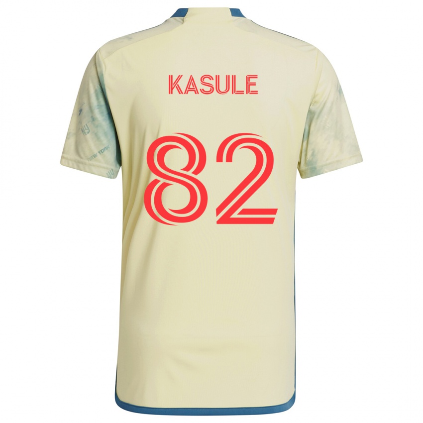 Niño Camiseta Ibrahim Kasule #82 Amarillo Rojo Azul 1ª Equipación 2024/25 La Camisa