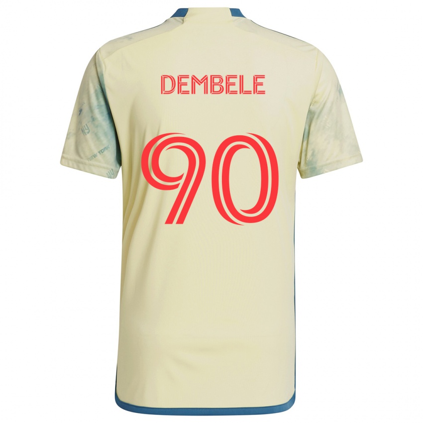 Niño Camiseta Malick Dembele #90 Amarillo Rojo Azul 1ª Equipación 2024/25 La Camisa