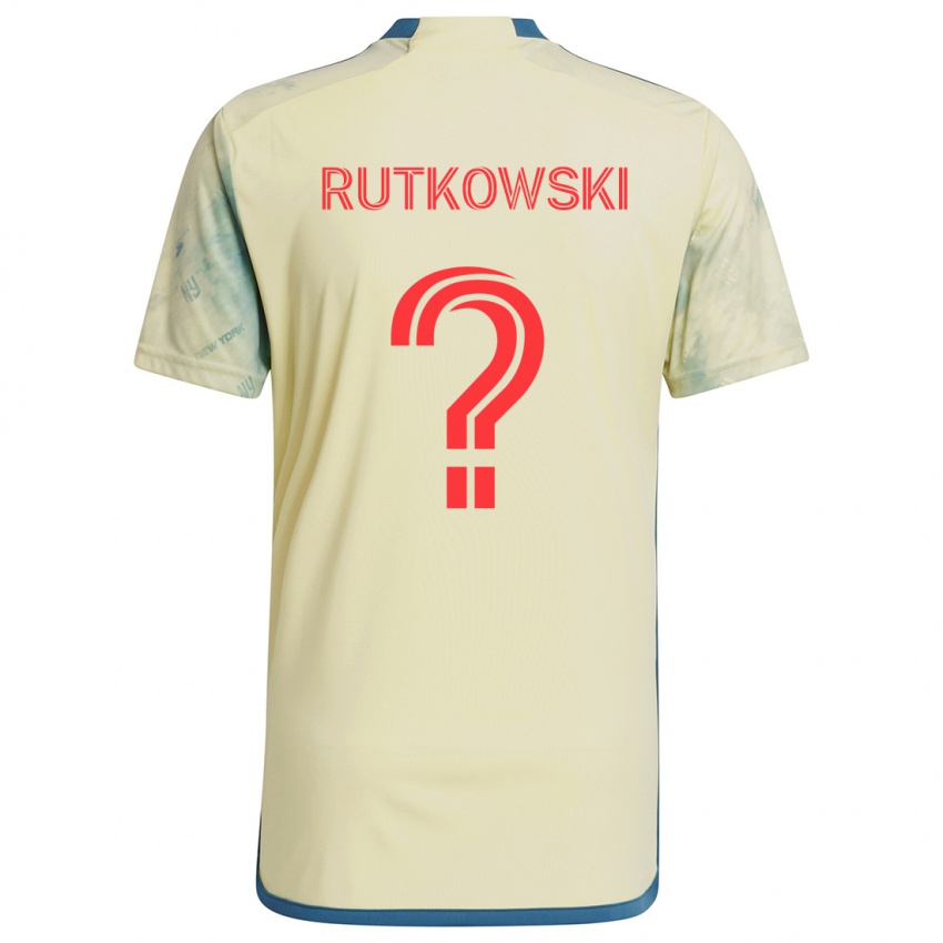 Niño Camiseta Alan Rutkowski #0 Amarillo Rojo Azul 1ª Equipación 2024/25 La Camisa