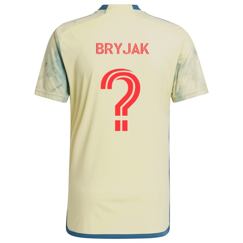 Niño Camiseta Jeffrey Bryjak #0 Amarillo Rojo Azul 1ª Equipación 2024/25 La Camisa