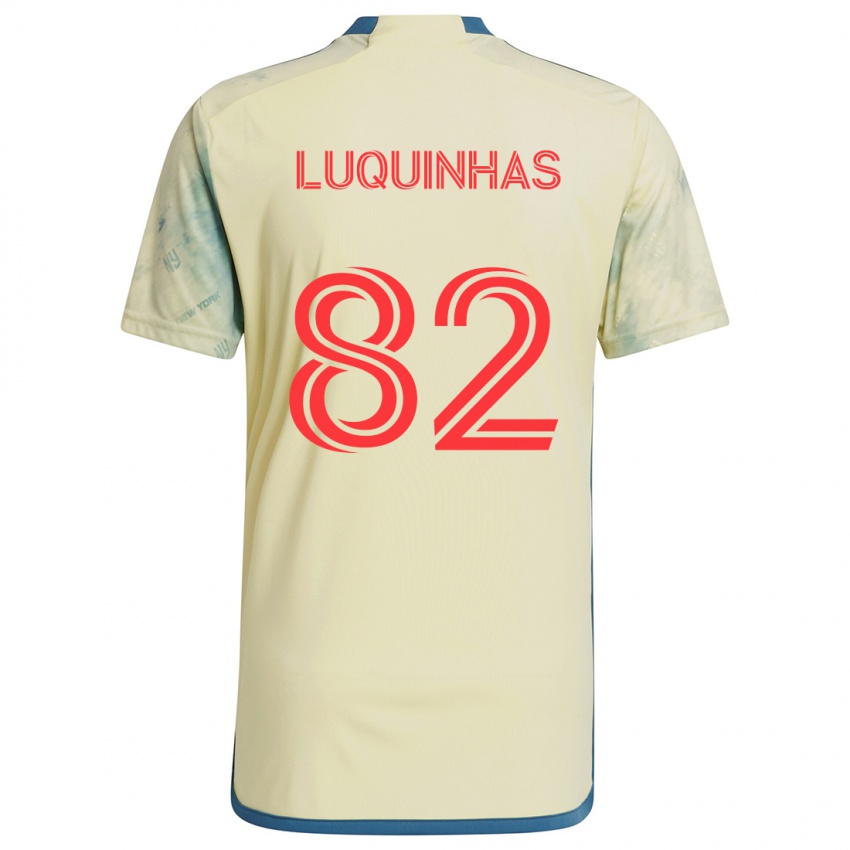 Niño Camiseta Luquinhas #82 Amarillo Rojo Azul 1ª Equipación 2024/25 La Camisa