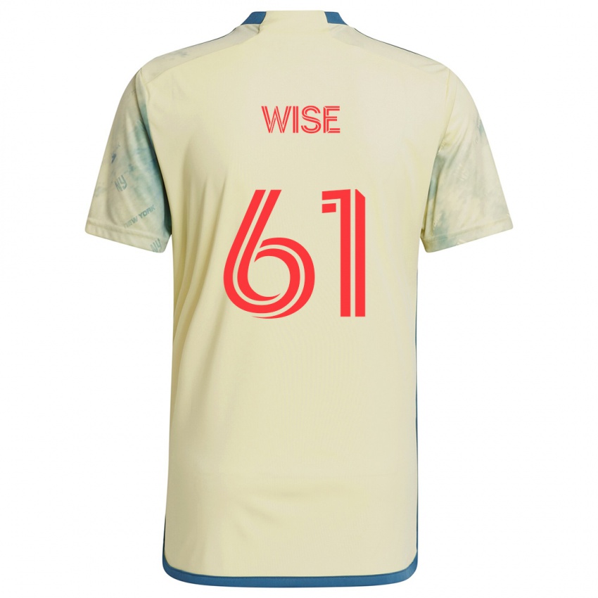 Niño Camiseta Henry Wise #61 Amarillo Rojo Azul 1ª Equipación 2024/25 La Camisa