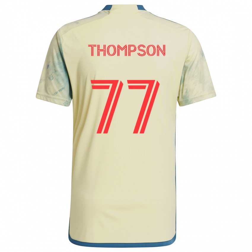 Niño Camiseta Amos Shapiro-Thompson #77 Amarillo Rojo Azul 1ª Equipación 2024/25 La Camisa