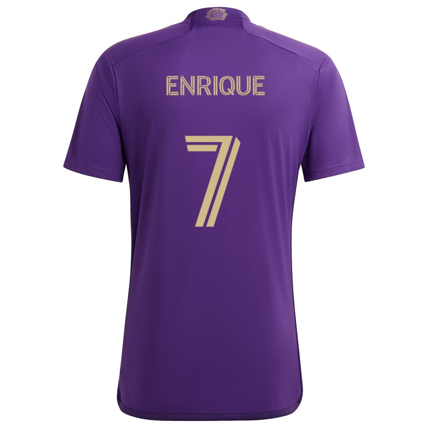 Niño Camiseta Ramiro Enrique #7 Púrpura Amarillo 1ª Equipación 2024/25 La Camisa