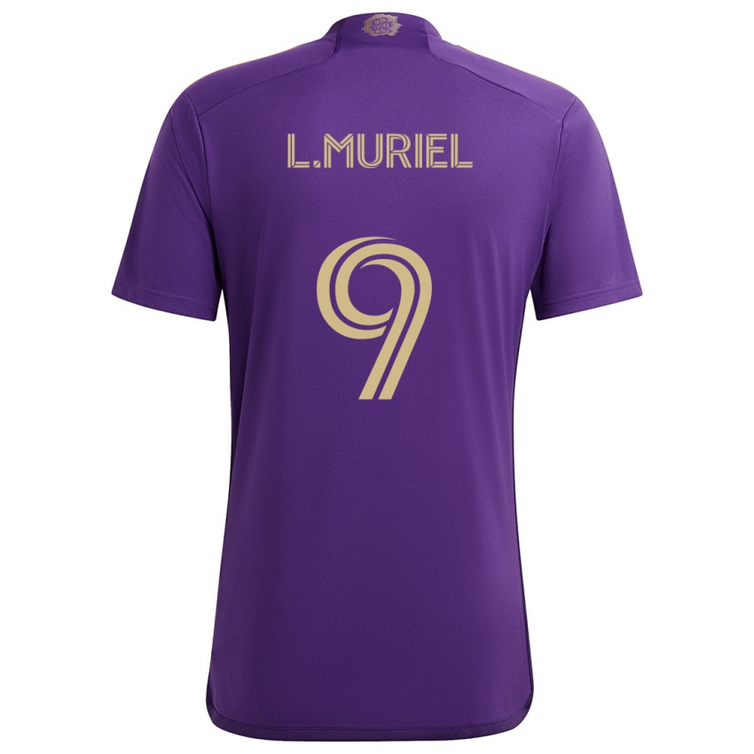 Niño Camiseta Luis Muriel #9 Púrpura Amarillo 1ª Equipación 2024/25 La Camisa