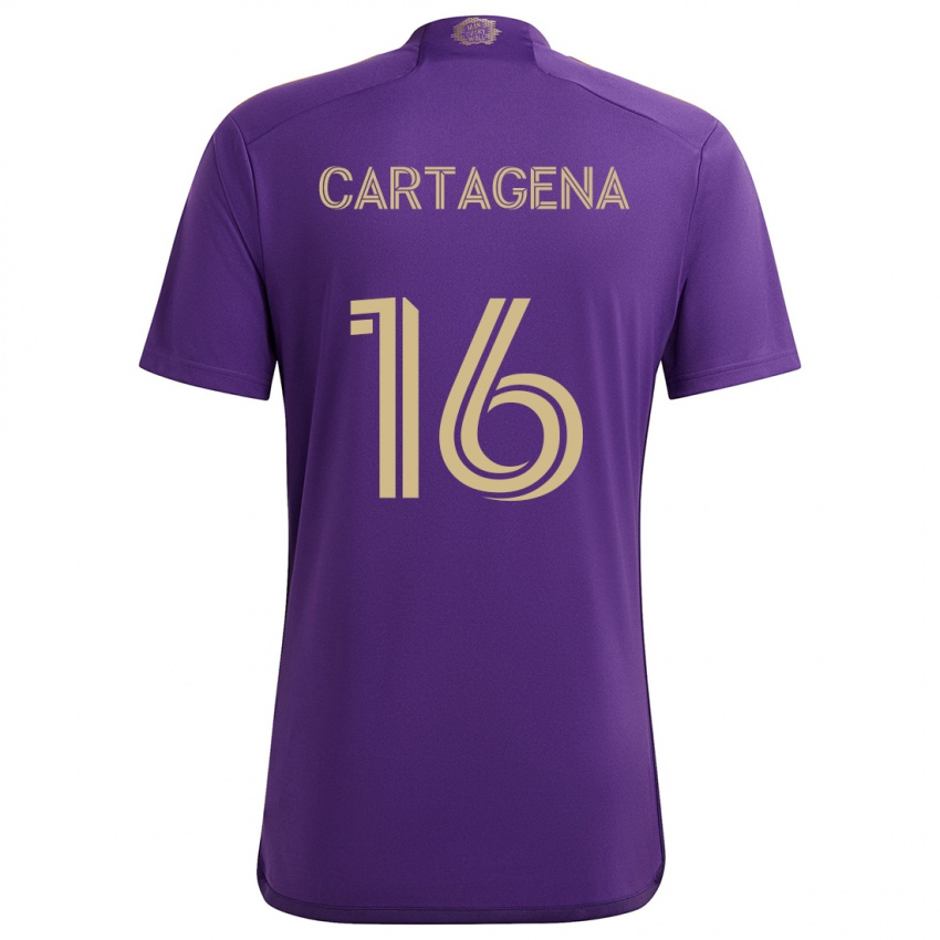 Niño Camiseta Wilder Cartagena #16 Púrpura Amarillo 1ª Equipación 2024/25 La Camisa