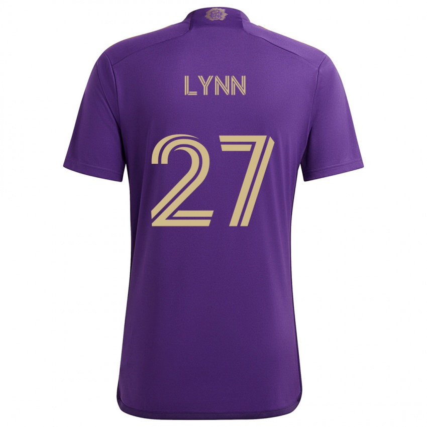 Niño Camiseta Jack Lynn #27 Púrpura Amarillo 1ª Equipación 2024/25 La Camisa