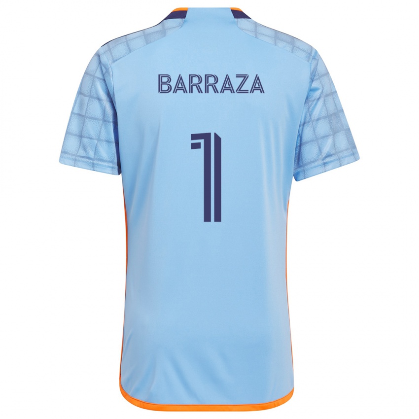 Niño Camiseta Luis Barraza #1 Azul Naranja 1ª Equipación 2024/25 La Camisa