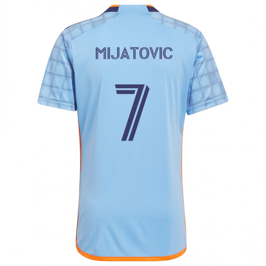 Niño Camiseta Jovan Mijatovic #7 Azul Naranja 1ª Equipación 2024/25 La Camisa