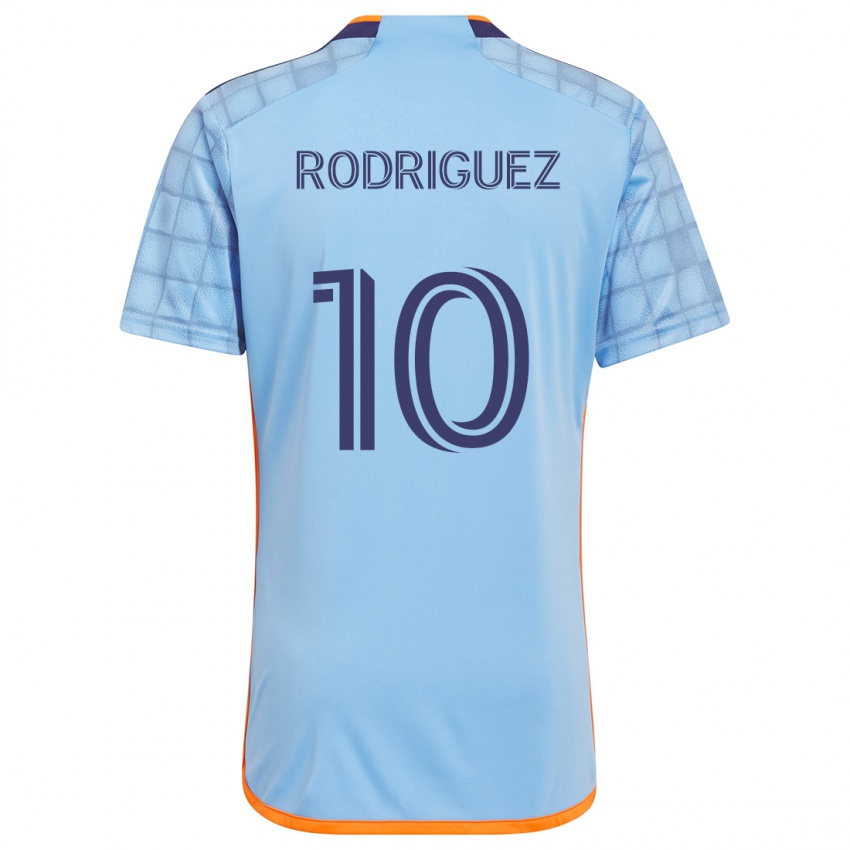 Niño Camiseta Santiago Rodríguez #10 Azul Naranja 1ª Equipación 2024/25 La Camisa