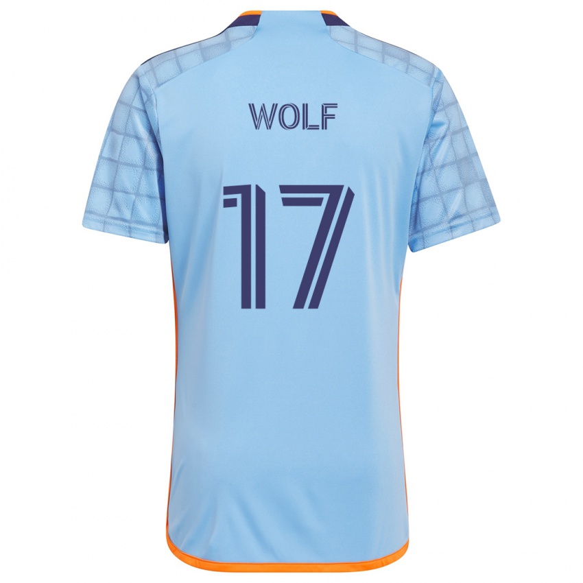 Niño Camiseta Hannes Wolf #17 Azul Naranja 1ª Equipación 2024/25 La Camisa