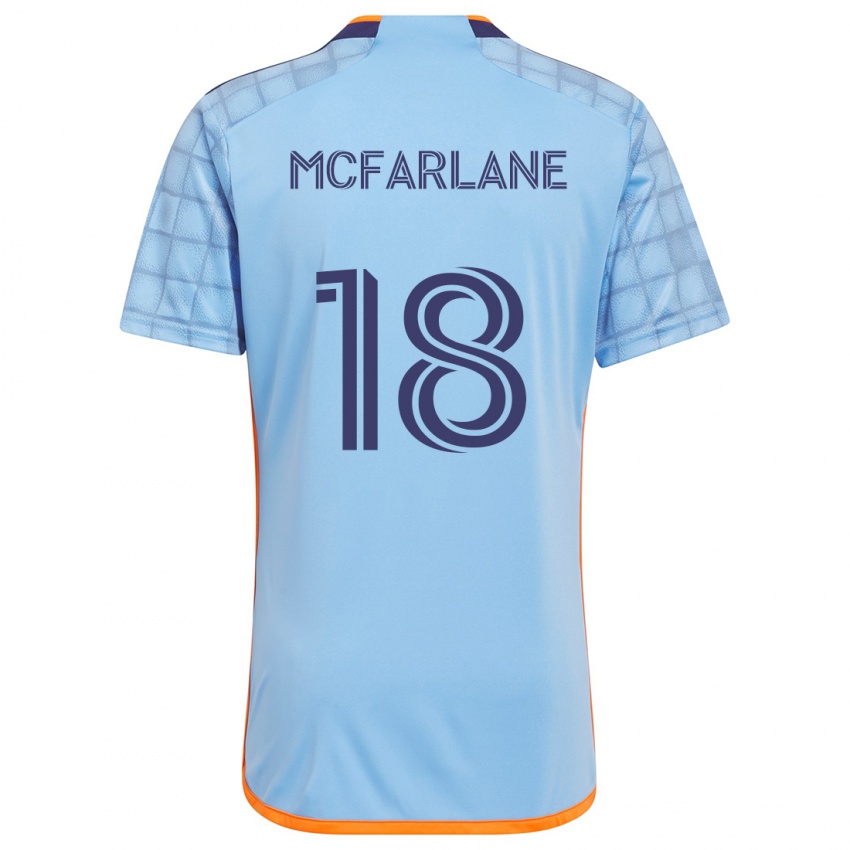 Niño Camiseta Christian Mcfarlane #18 Azul Naranja 1ª Equipación 2024/25 La Camisa