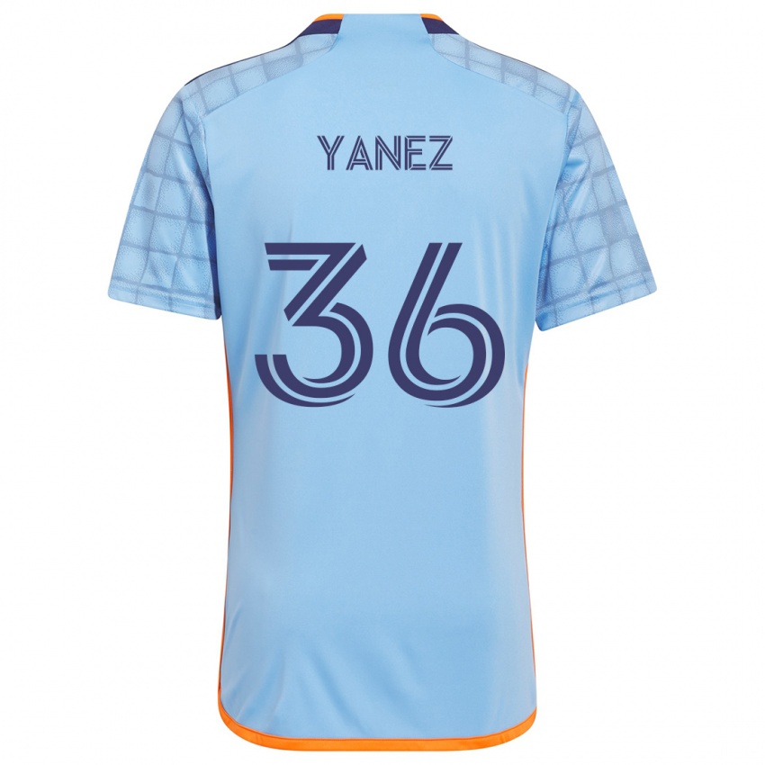 Niño Camiseta Zidane Yañez #36 Azul Naranja 1ª Equipación 2024/25 La Camisa