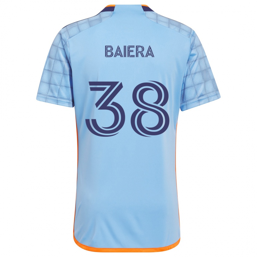 Niño Camiseta Drew Baiera #38 Azul Naranja 1ª Equipación 2024/25 La Camisa