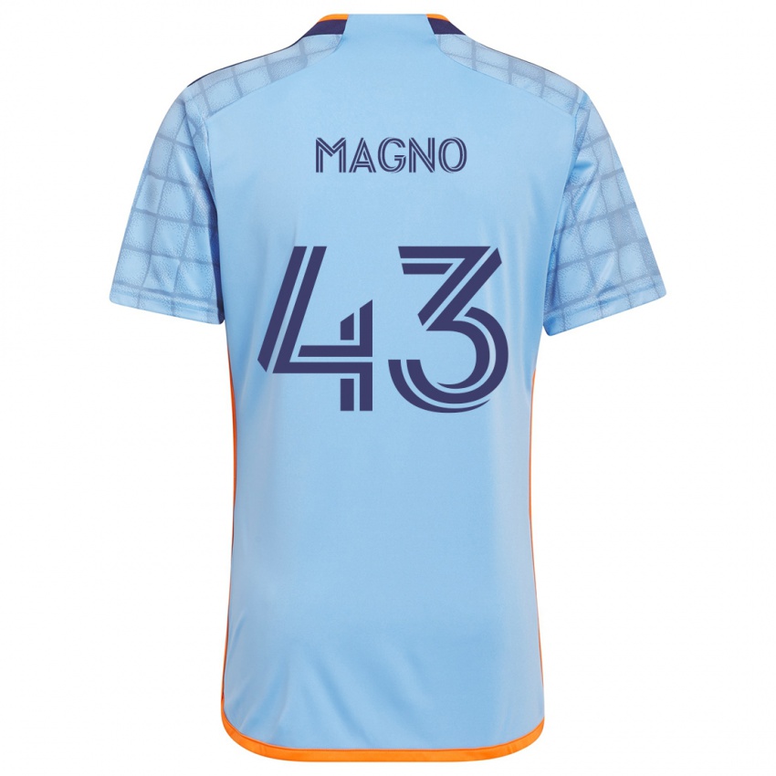 Niño Camiseta Talles Magno #43 Azul Naranja 1ª Equipación 2024/25 La Camisa