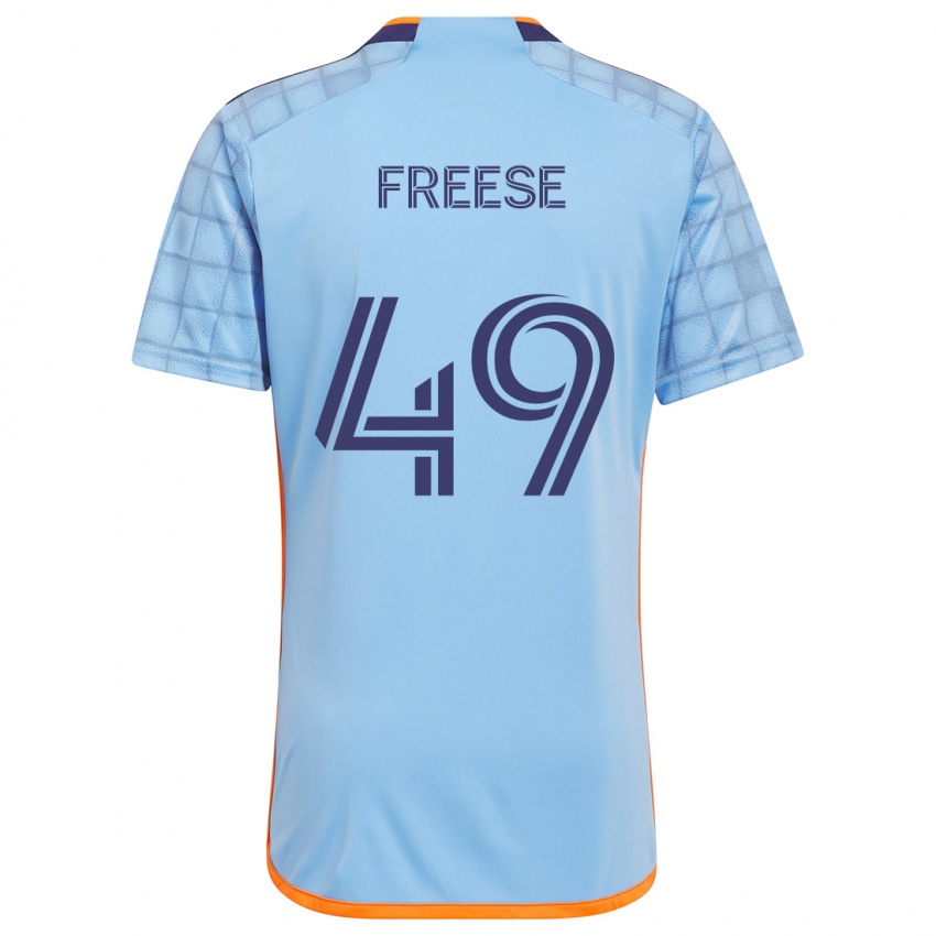 Niño Camiseta Matt Freese #49 Azul Naranja 1ª Equipación 2024/25 La Camisa