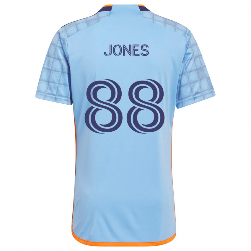 Niño Camiseta Malachi Jones #88 Azul Naranja 1ª Equipación 2024/25 La Camisa