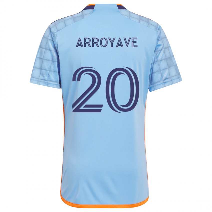 Niño Camiseta Jacob Arroyave #20 Azul Naranja 1ª Equipación 2024/25 La Camisa