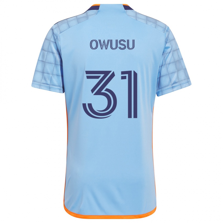 Niño Camiseta Samuel Owusu #31 Azul Naranja 1ª Equipación 2024/25 La Camisa