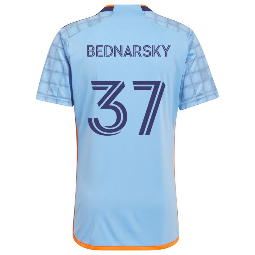 Niño Camiseta Stevo Bednarsky #37 Azul Naranja 1ª Equipación 2024/25 La Camisa